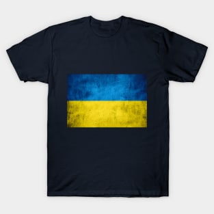 Vintage Ukraine flag, design with main colors of Ukraine T-Shirt